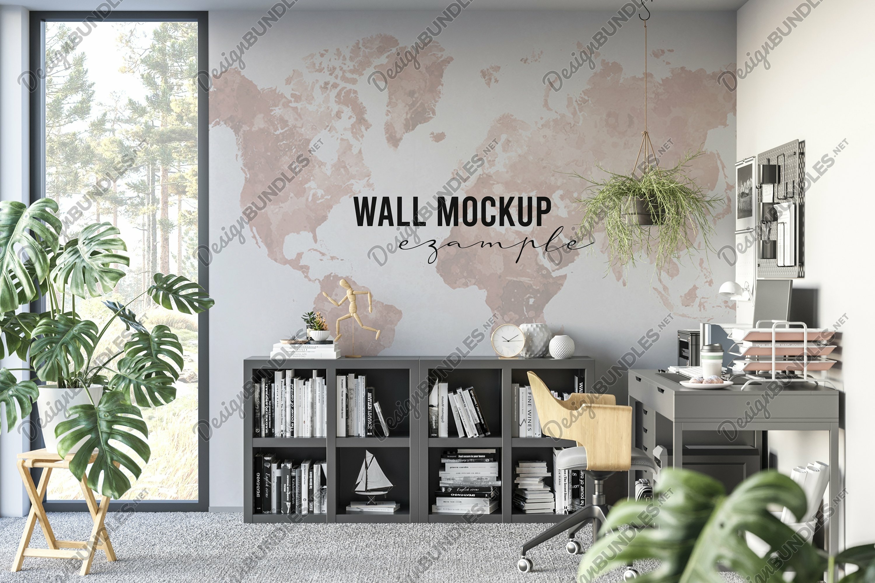 Wall mockup - Wallpaper mockup (1244889) | Mockups | Design Bundles