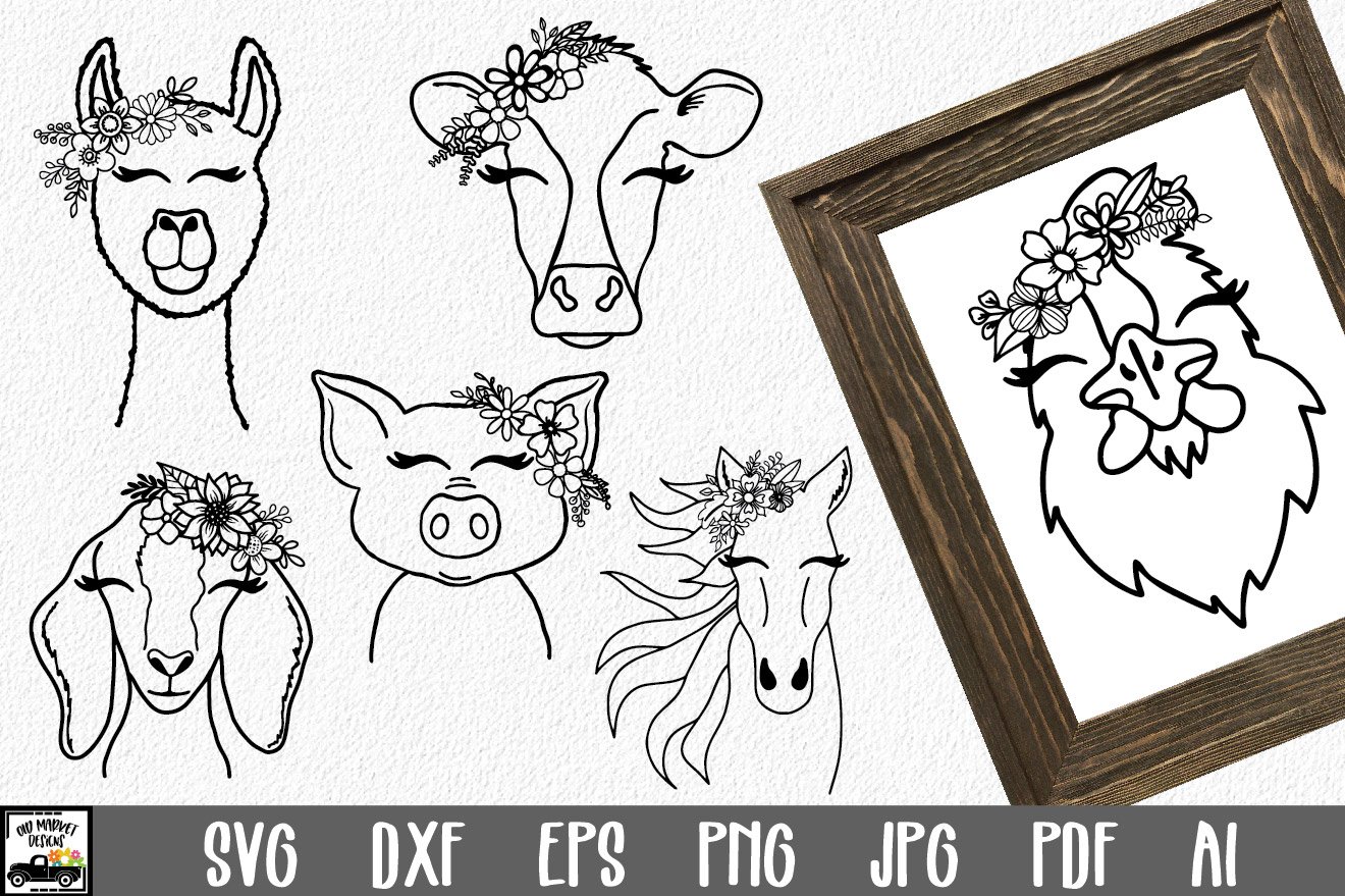 Farm Animals SVG Bundle (751196) | SVGs | Design Bundles