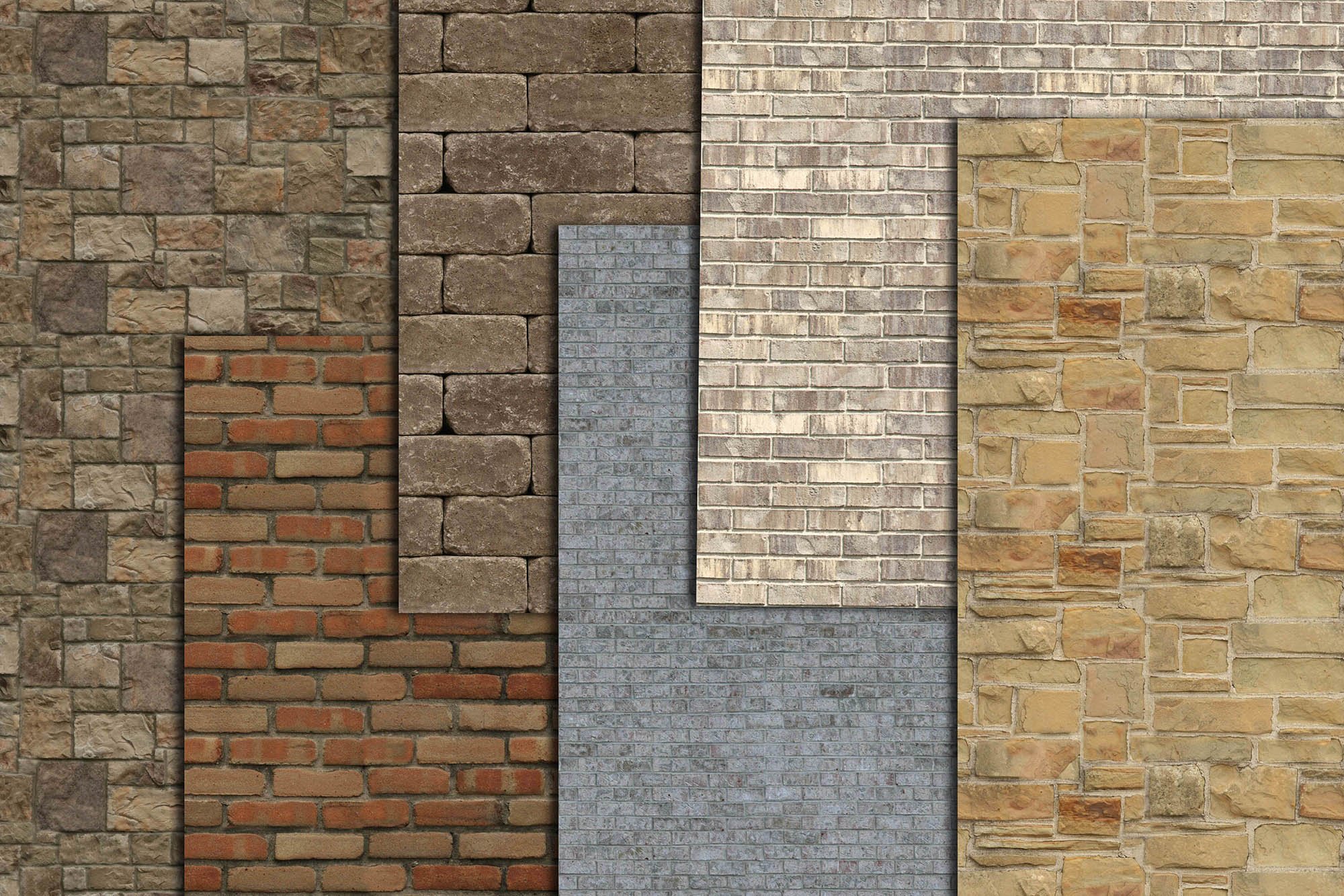 Brick Digital Paper, Brick textures, Brick Wall Backdrops A4 (312979