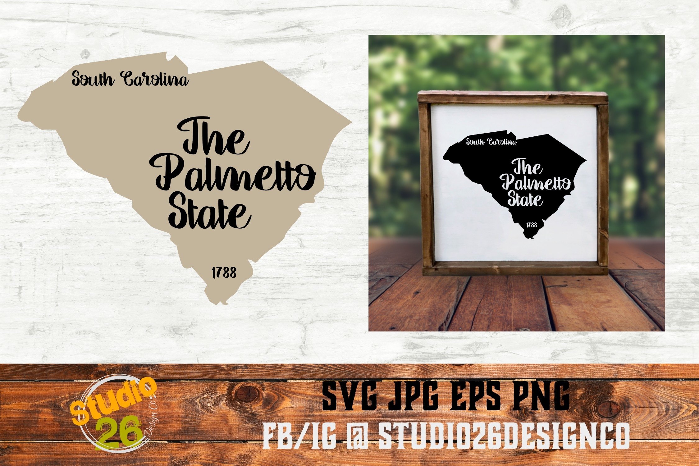 South Carolina State Nickname & EST Year 2 Files SVG (264287) Cut Files Design Bundles