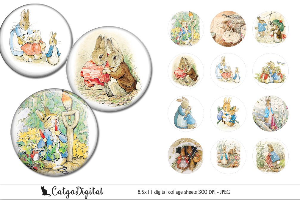 beatrix-potter-peter-rabbit-printable-2-inch-circle for Free Printable Peter Rabbit Cupcake Toppers Beatrix Potter Peter Rabbit printable 2 inch circle for Free Printable Peter Rabbit Cupcake Toppers