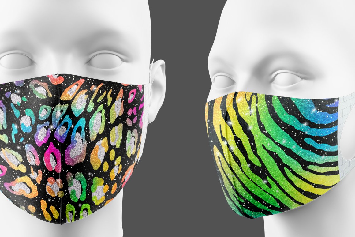 Face Mask Designs Sublimation (1187259) Sublimation Design Bundles