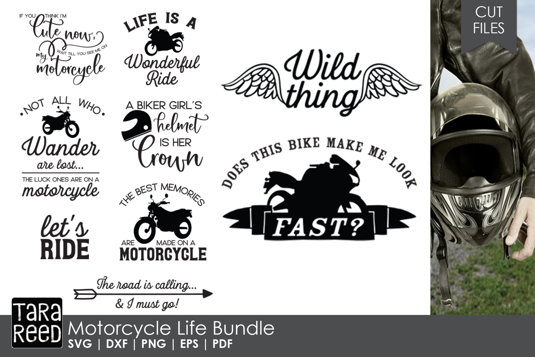 Download Motorcycle Life Bundle 80793 Cut Files Design Bundles