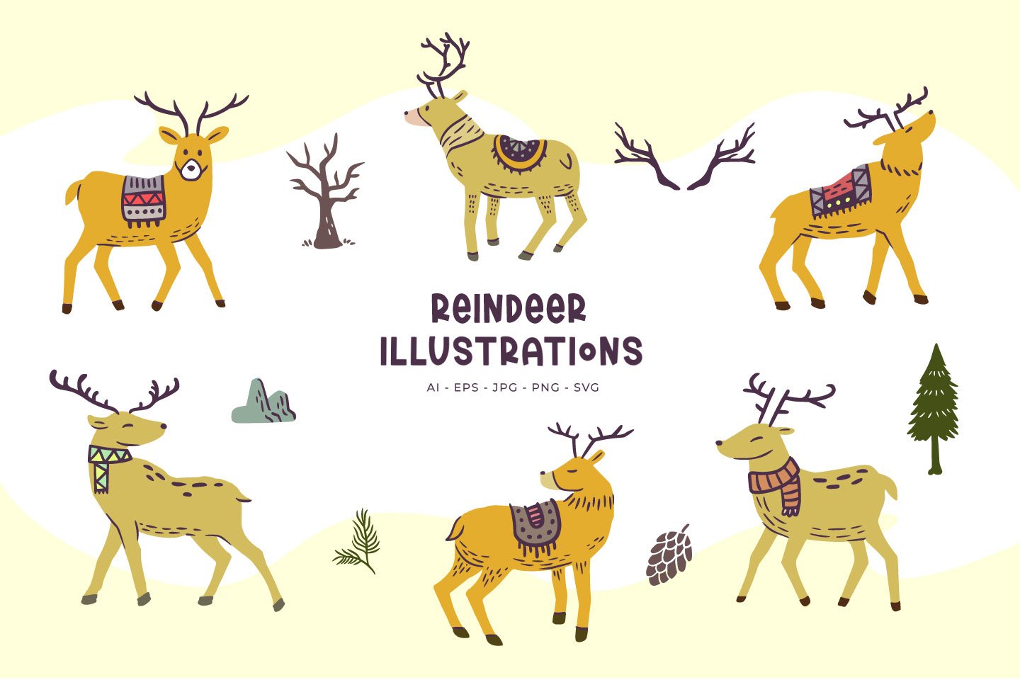 Reindeer illustrations