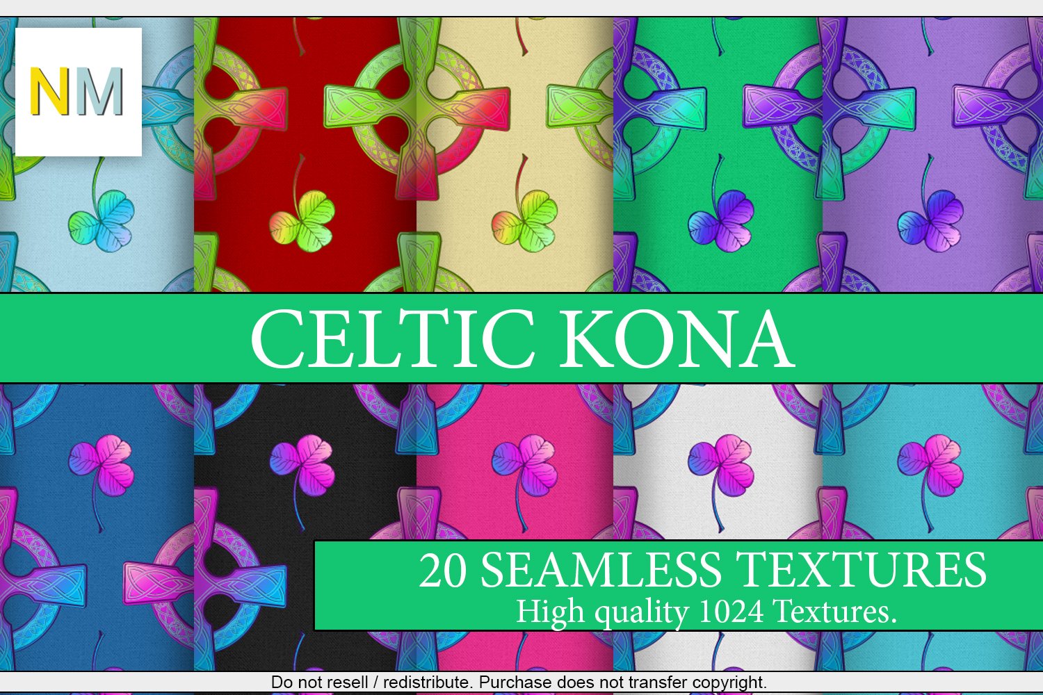 Celtic Kona 10 Seamless Patterns Textures (1362892) Patterns Design