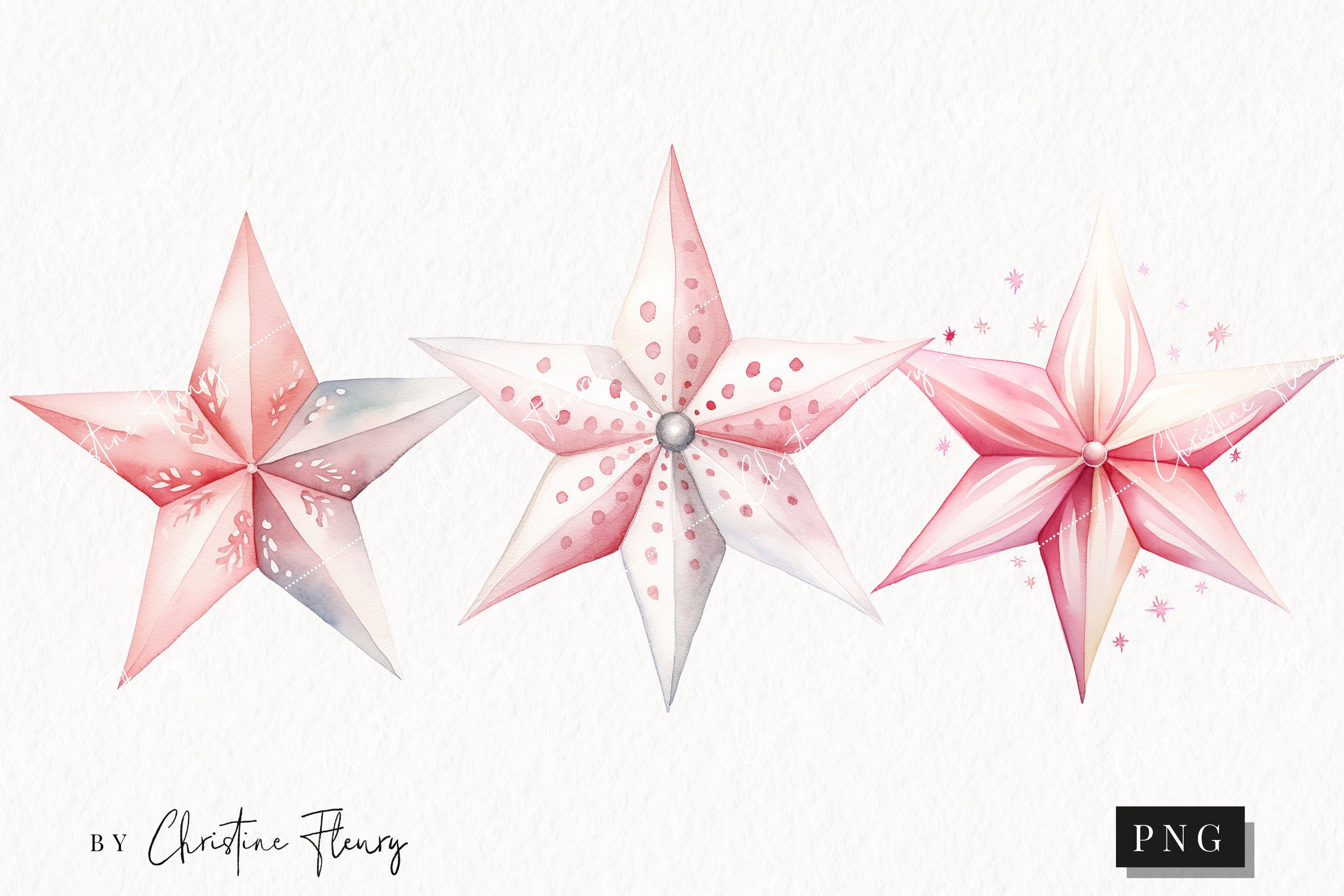 Pink Stars Clipart