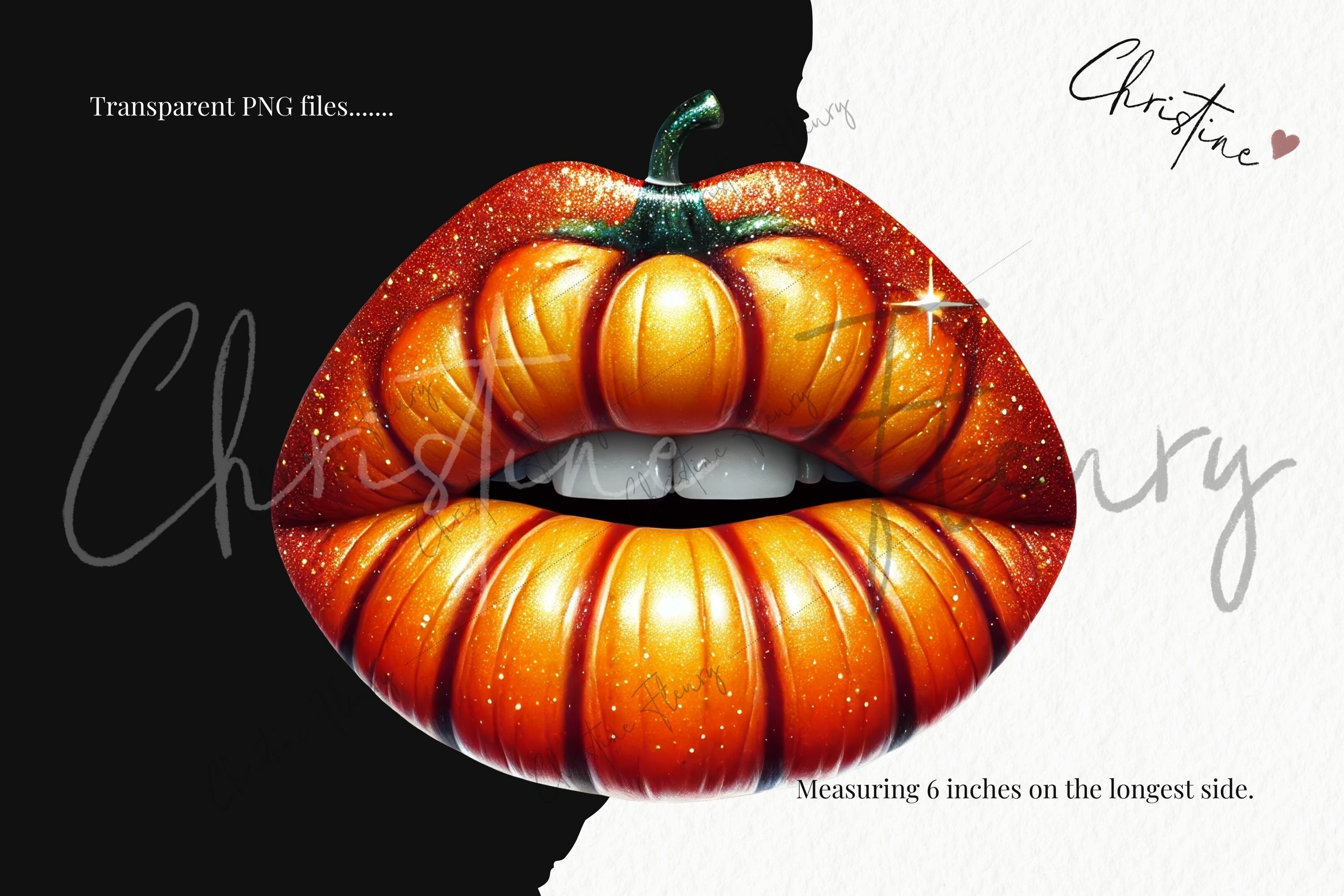 Pumpkin Lips Clipart | Fall PNG, image size:3000x2000