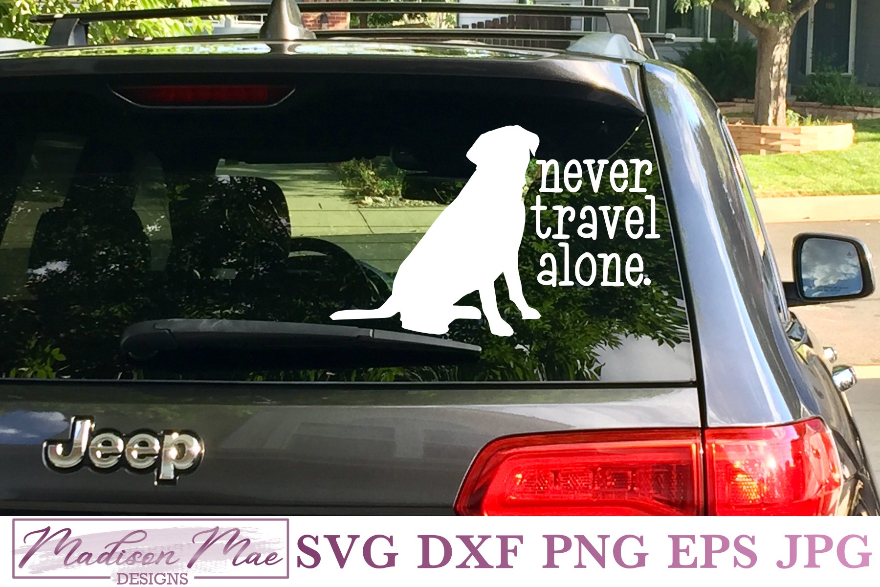 Dog Svg Never Travel Alone Dog Car Decal Svg Svgs Design Bundles