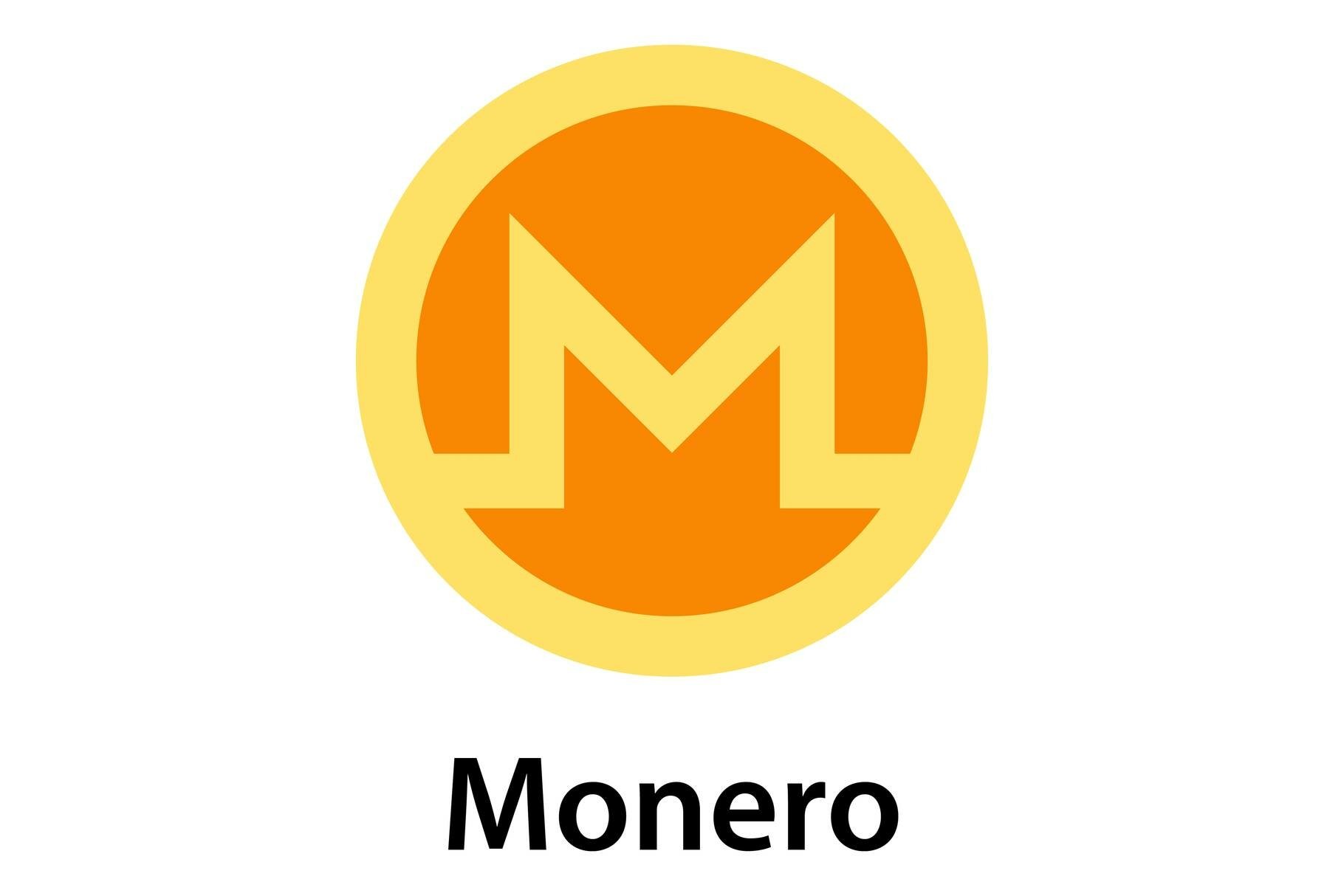 Monero icon, flat style