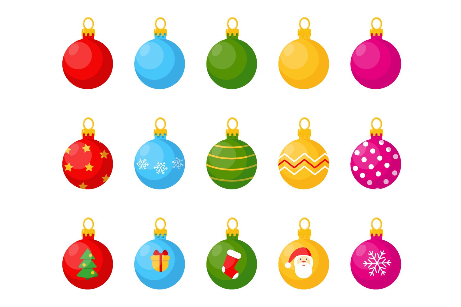 Set of balls for Christmas tree.