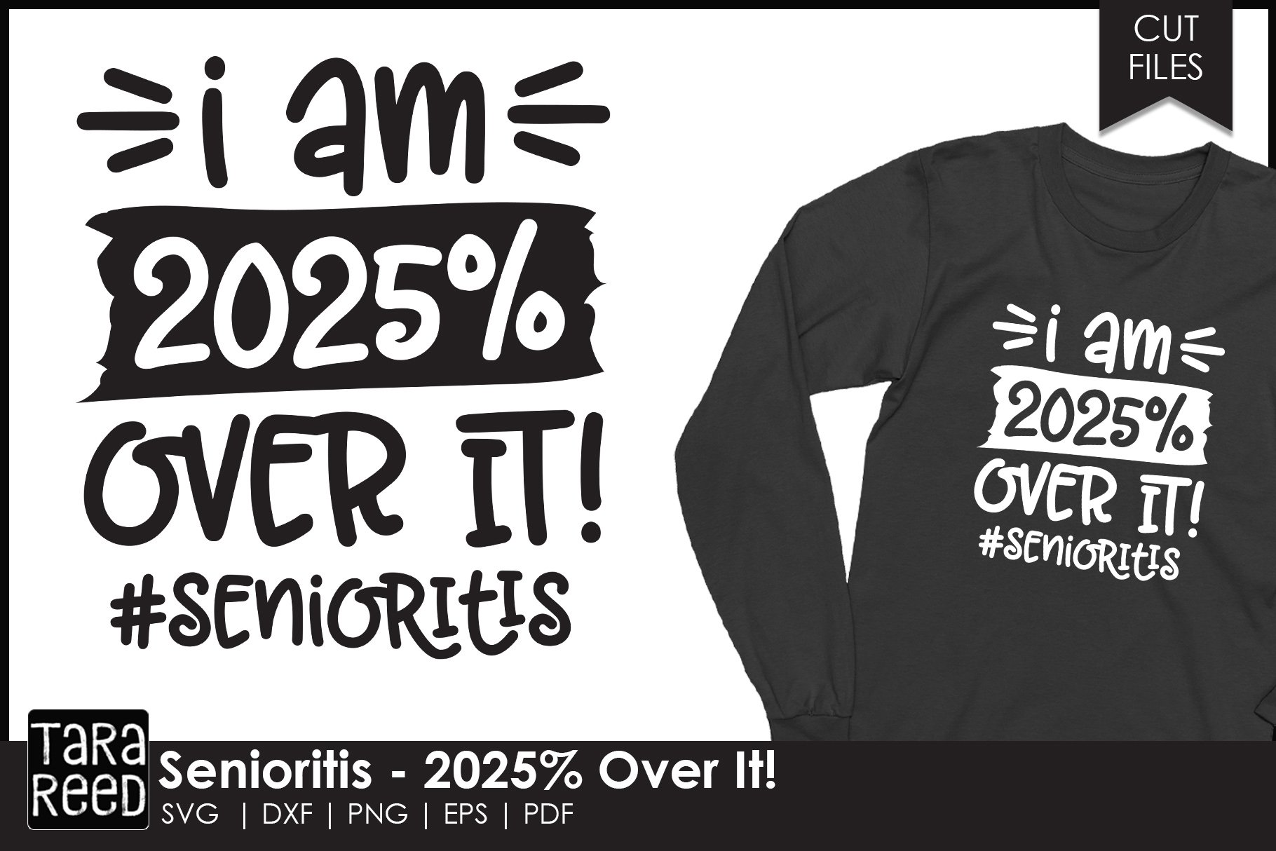 Funny Senioritis Quote - 2025 graduate svg - Senior shirts, image size:1820x1214