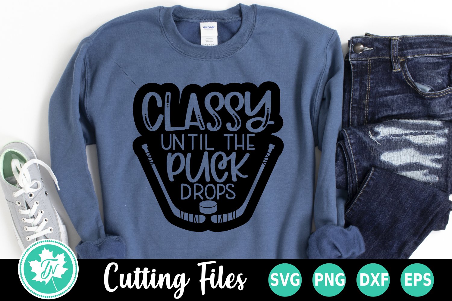 Hockey SVG | Hockey Mom SVG | Classy Until the Puck Drops (1594506 ...