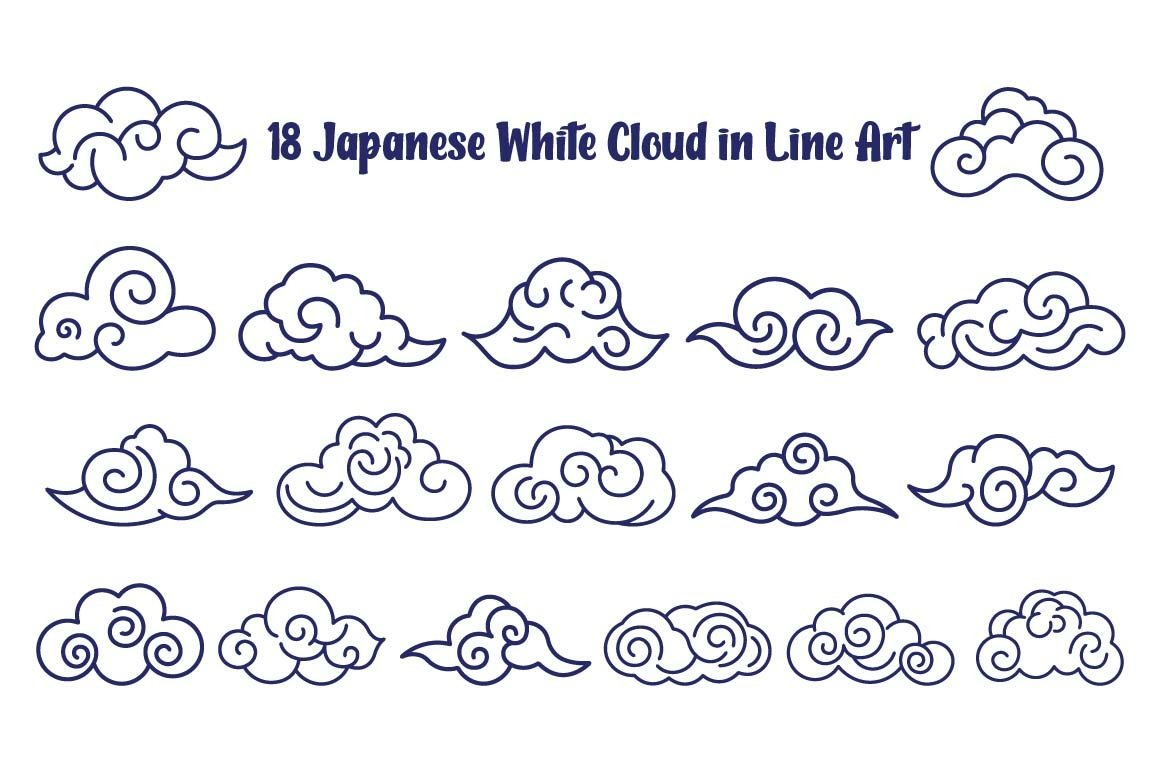 アート・デザイン・音楽 Portraits clouds Colorful Waves Japanese Cloud Patterns Wall Art Canvas Eco