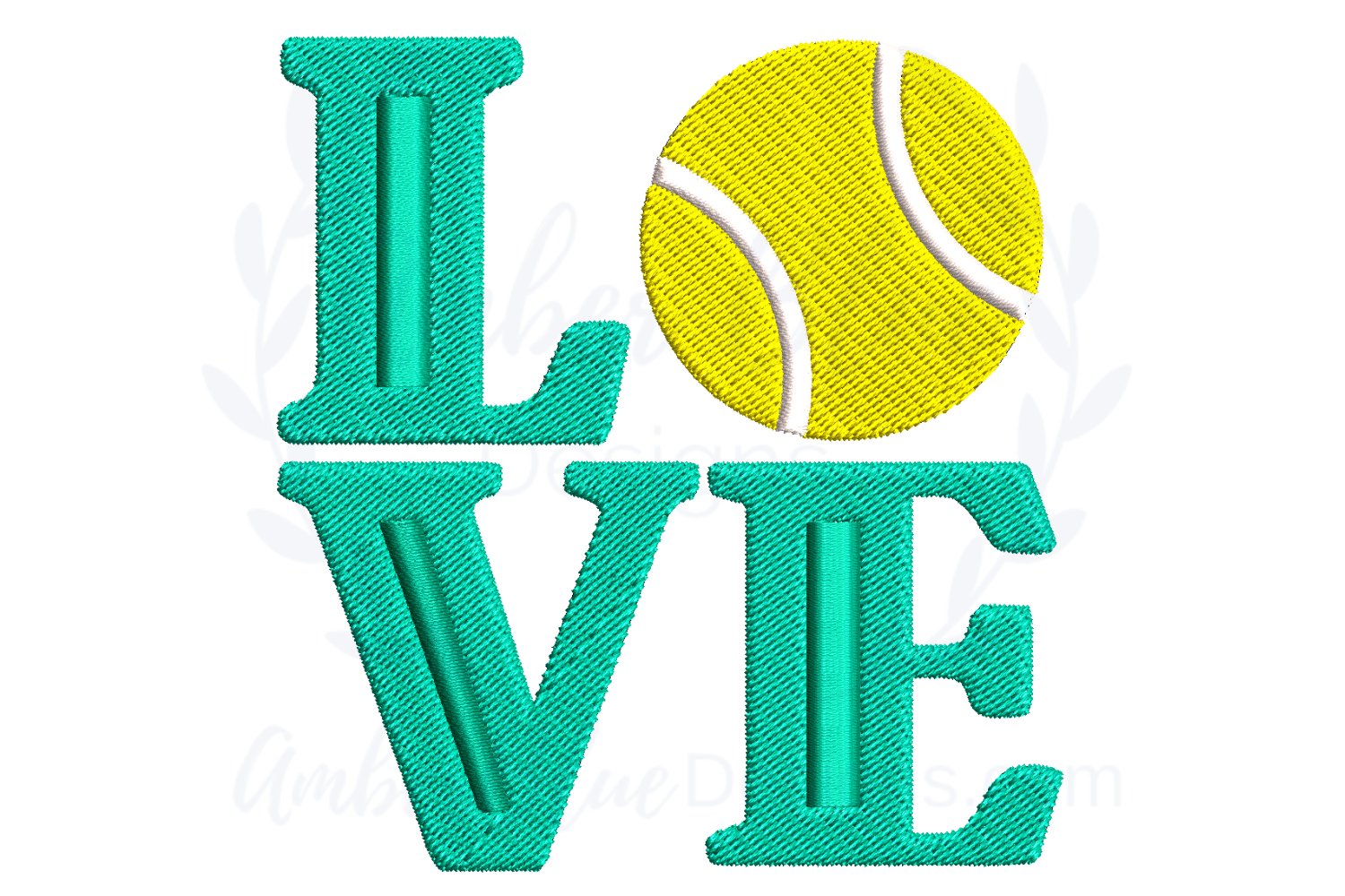 Love Tennis Embroidery File (1558212) | Embroidery Designs | Design Bundles