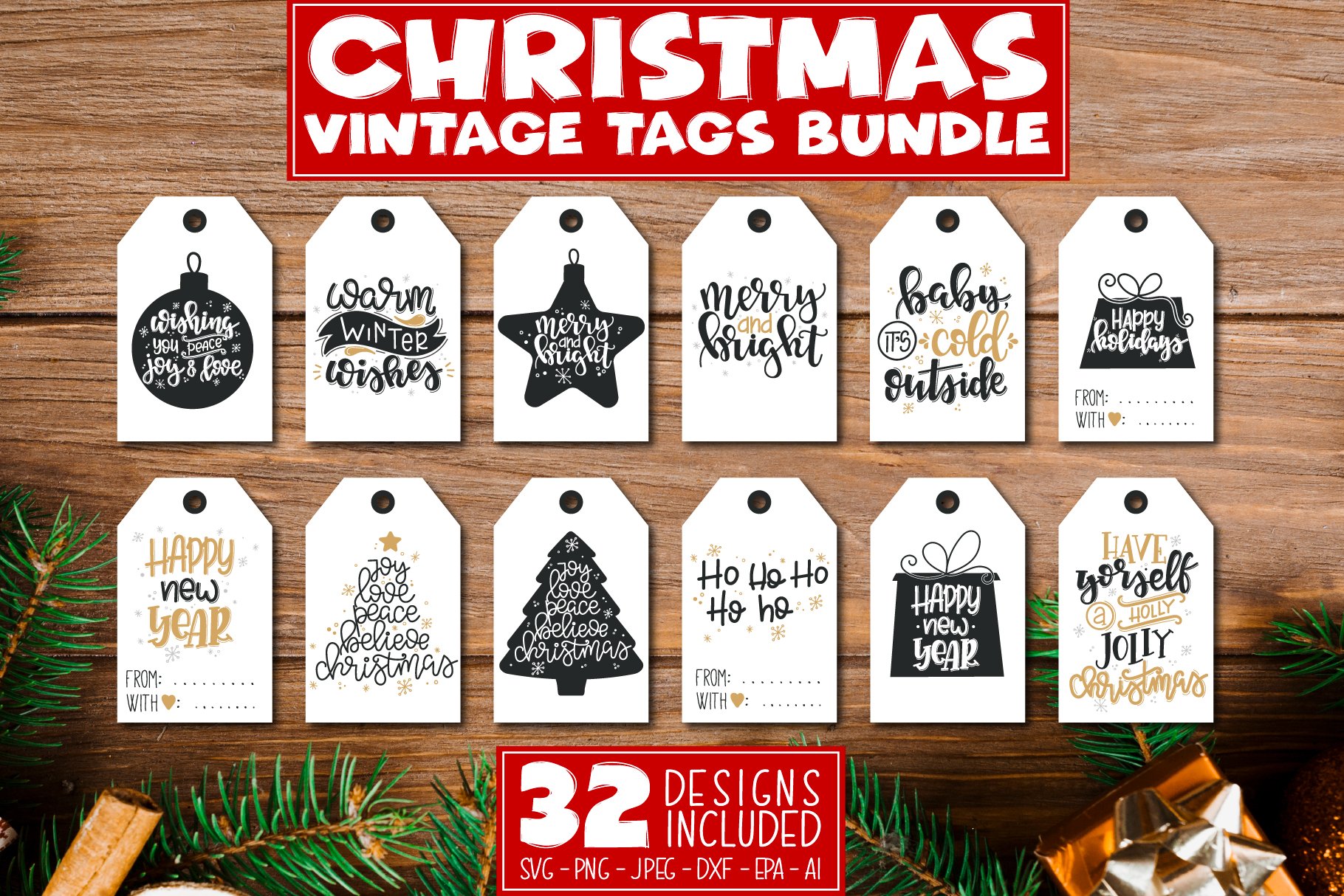 Print and cut christmas tags Clearance