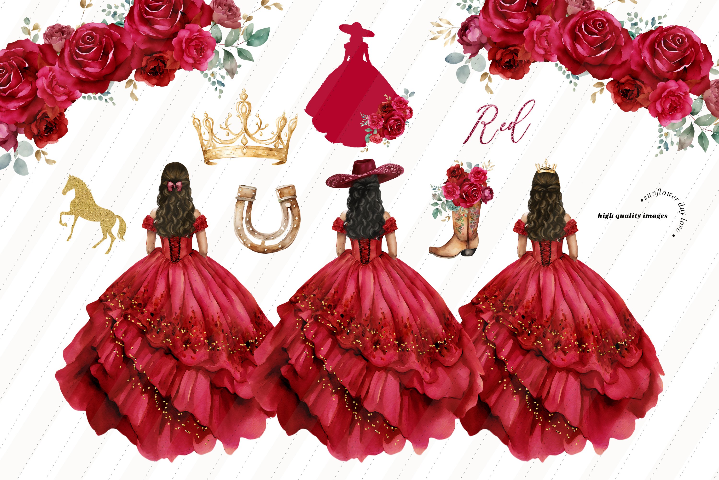 open lace back dress Personalized Black and Red Charro Full Quinceanera Package / quinceanera -decor