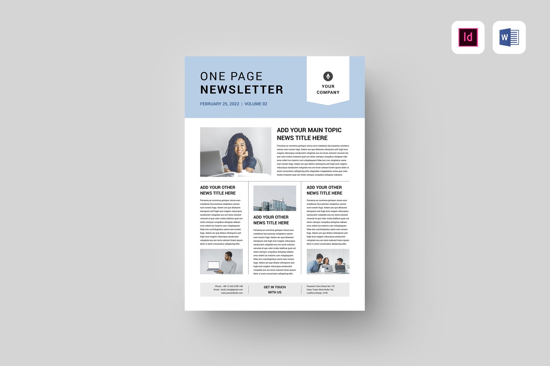 Newsletter | MS Word & Indesign (1833799)