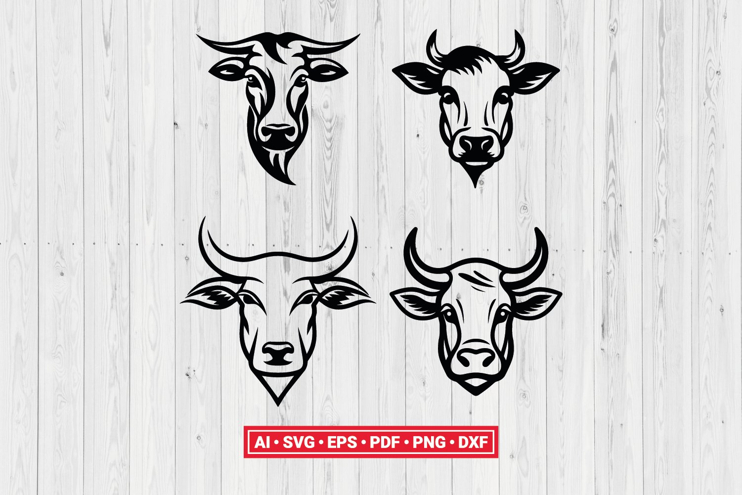Cow Head SVG Cut File Cricut Clipart Silhouette Cameo, image size:1501x1001