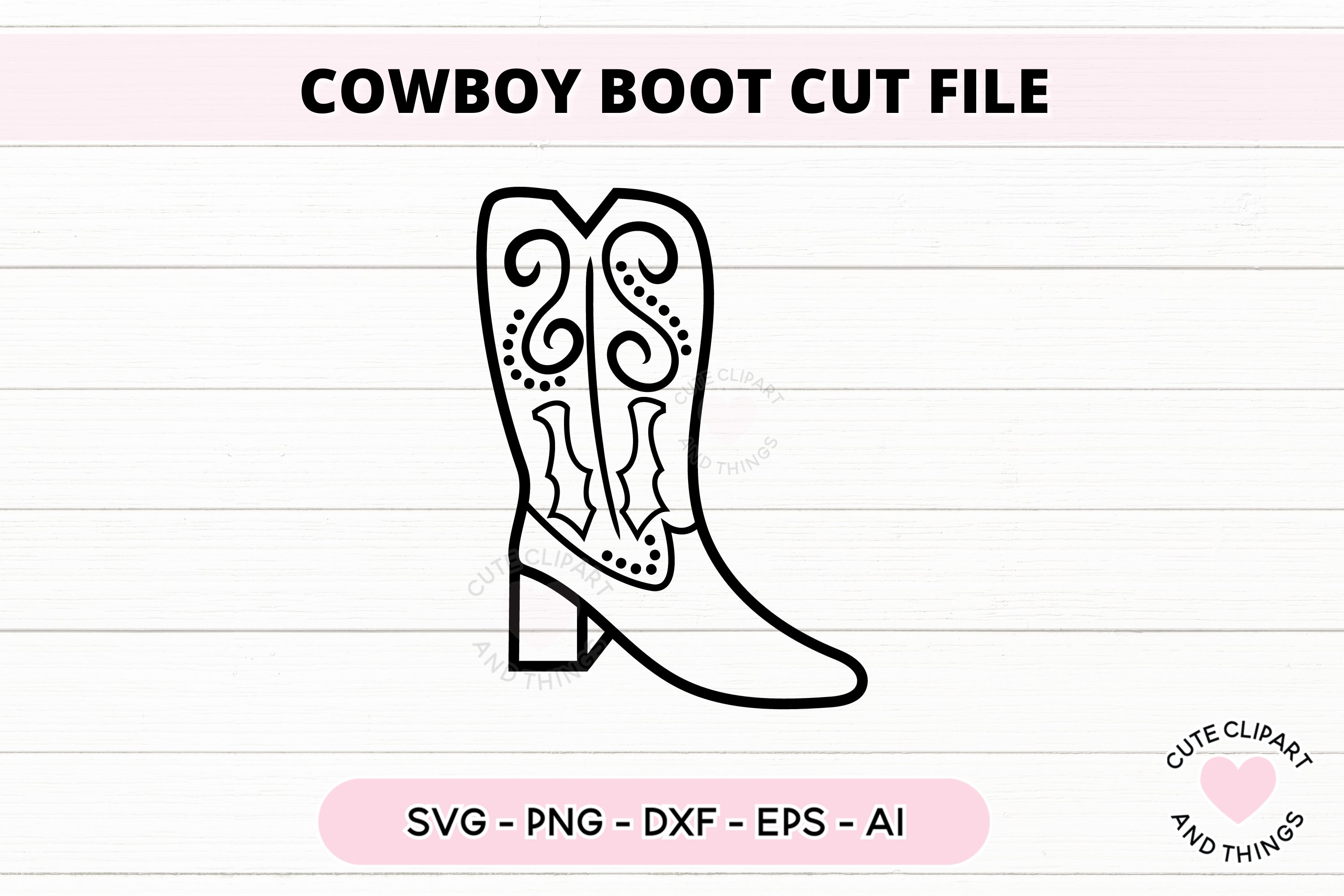 Cowboy Boot SVG (2874541), image size:3000x2000