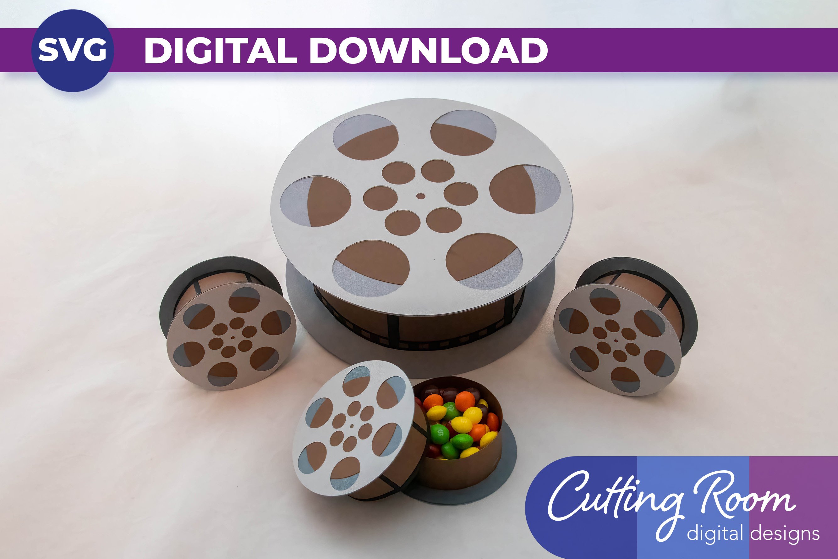 Movie Film Reel Gift and Treat Boxes