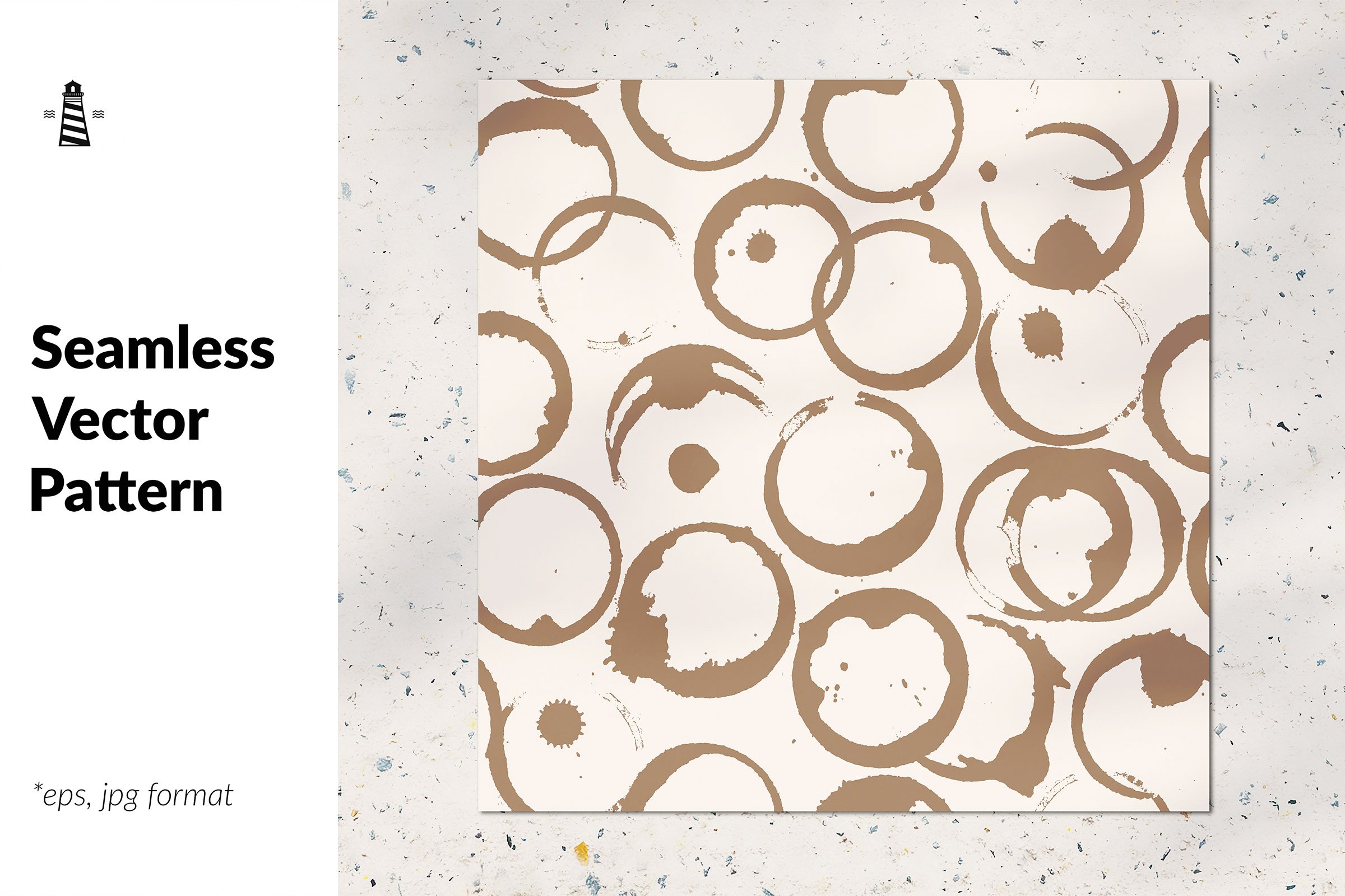 Coffee stains seamless pattern