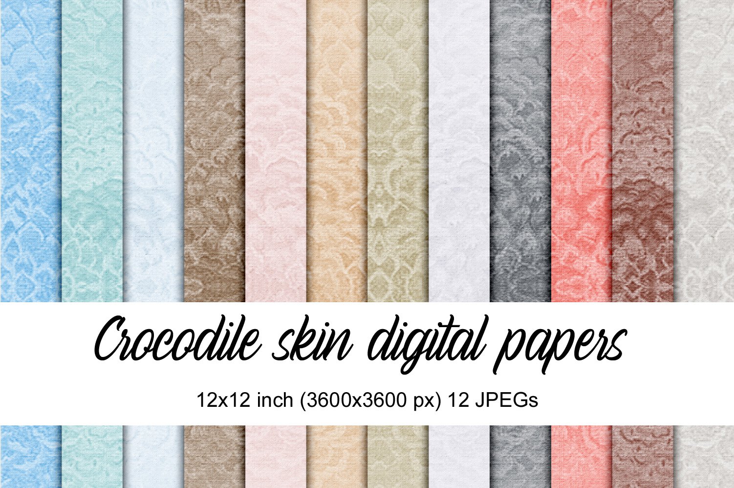 Crocodile skin digital papers