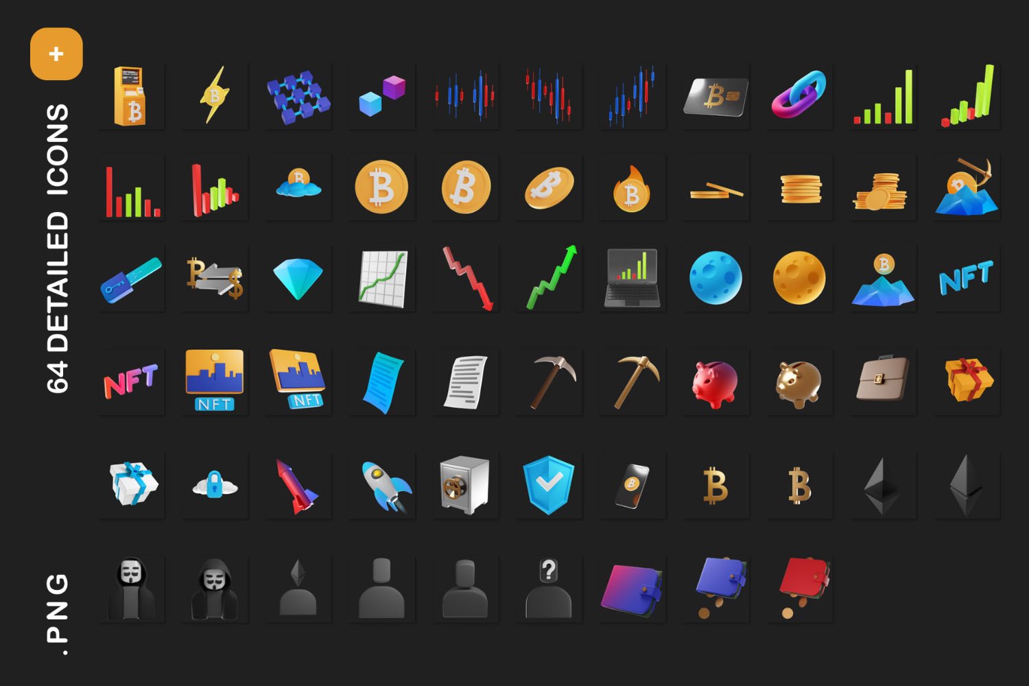 Crypto & Trading 3D Icon Set