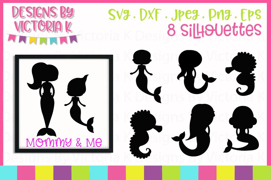 Download 8 Mermaid And Seahorse Silhouette Svg Cut Files 28454 Svgs Design Bundles