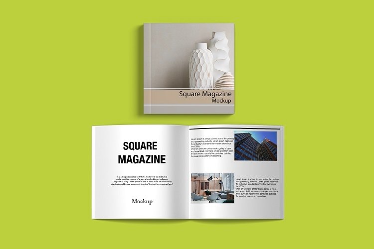 Square Magazine Mockup (289445) | Mockups | Design Bundles