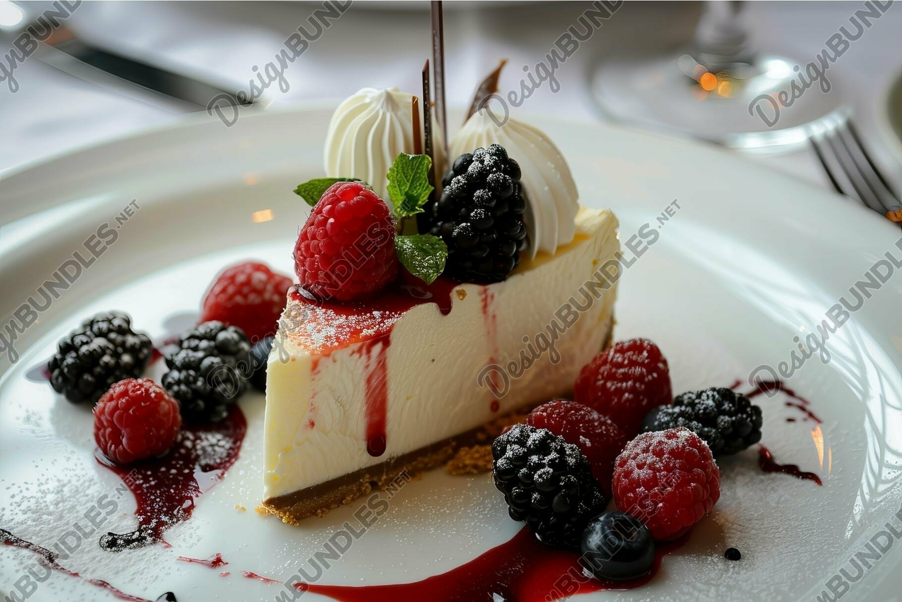 ★NOFFICIALNOFFICE★BERRY WHITE CAKE SLICE LACE T★正規品 Easy White Chantilly Cake (9x13