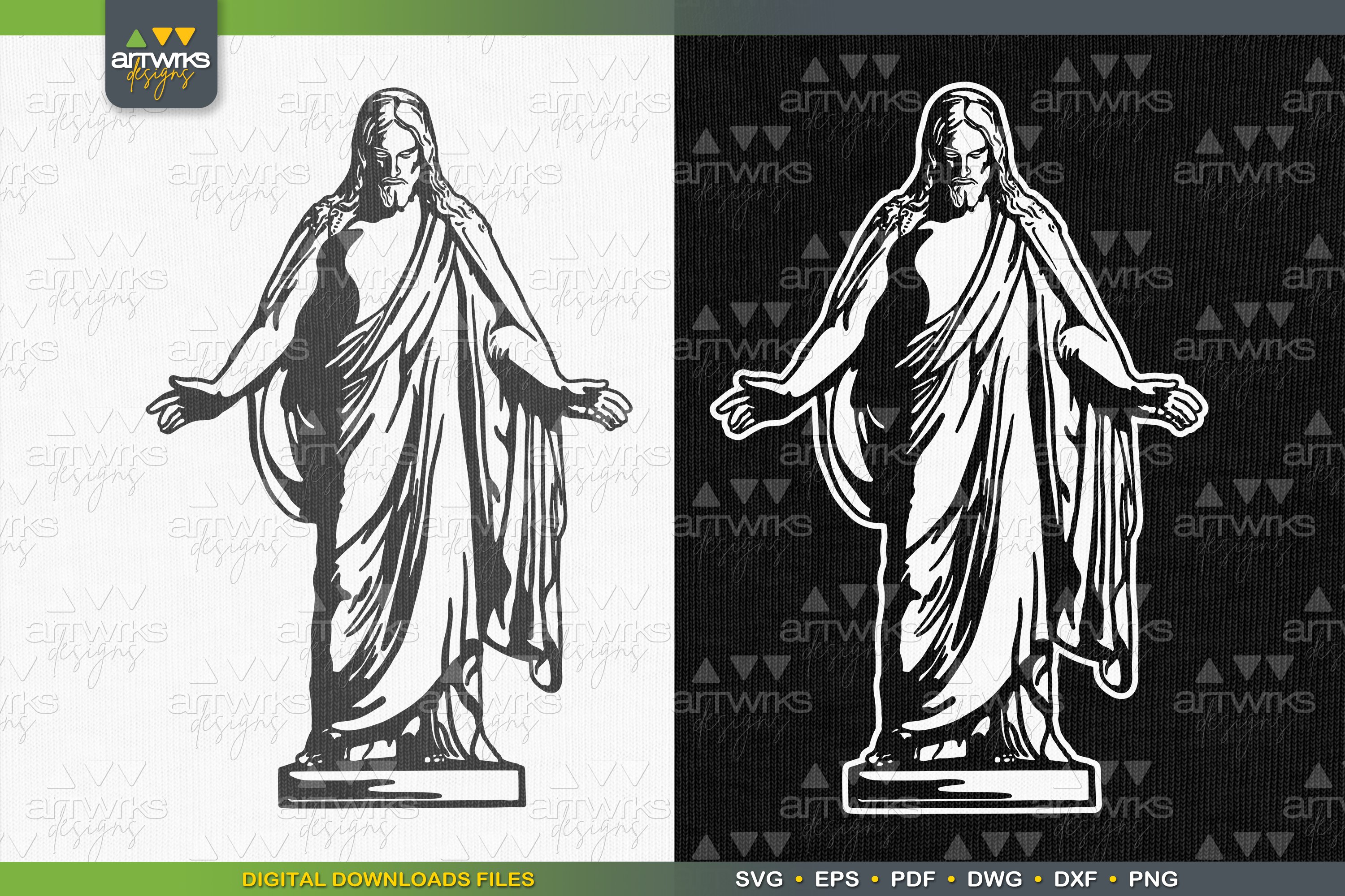 Christus Cut File | Lds Christus SVG Religious Cut File, image size:3000x2000
