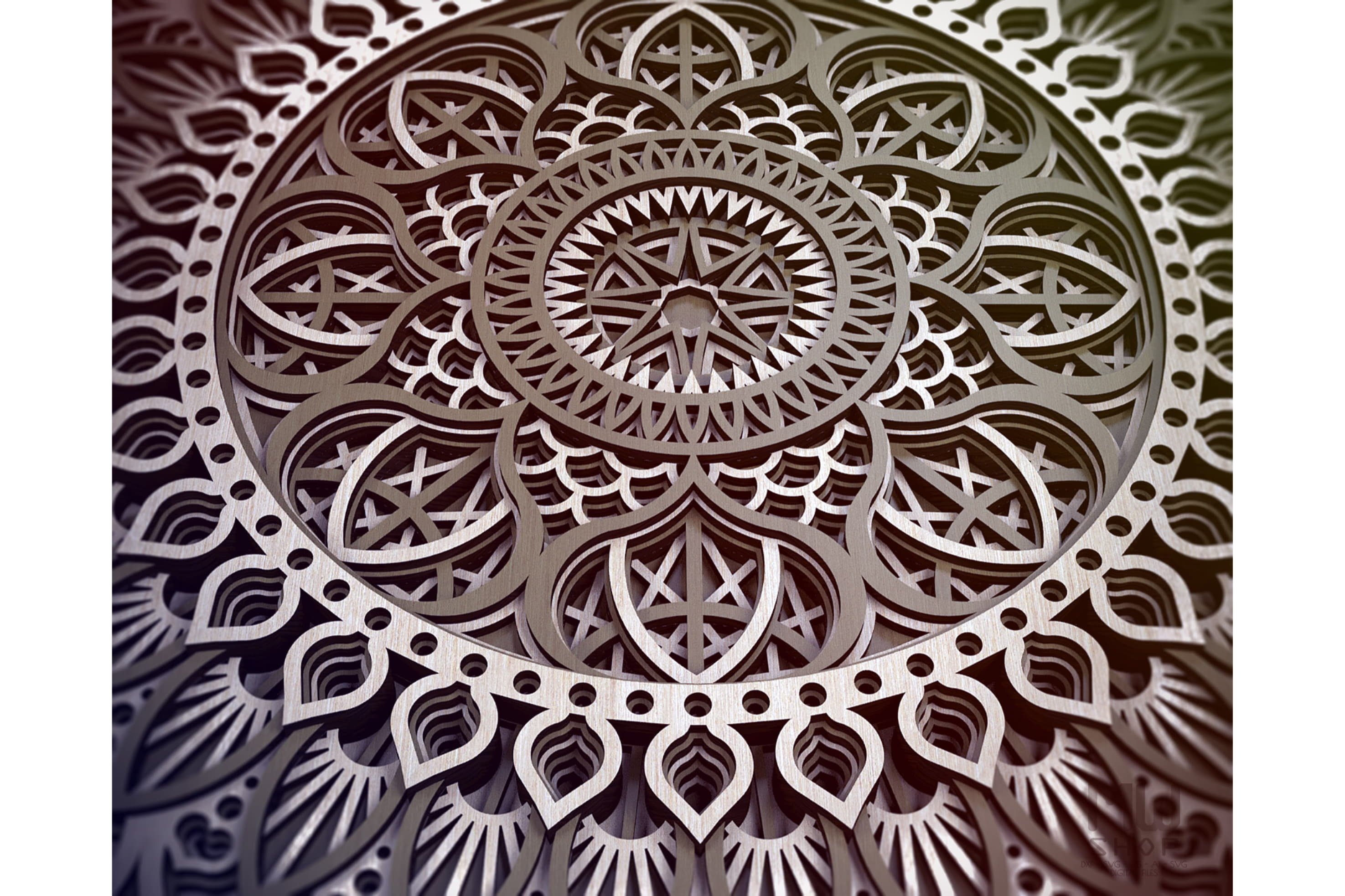 M21 Wall Art Multilayer Mandala Pattern for Laser Cut (580216