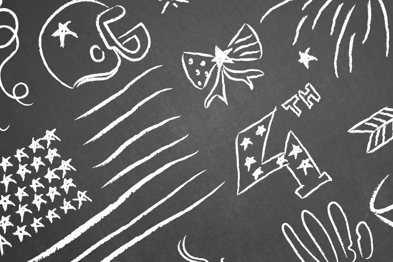 Patriotic 4th of July Chalkboard Vector Clipart in EPS/AI/PDF/PSD ...