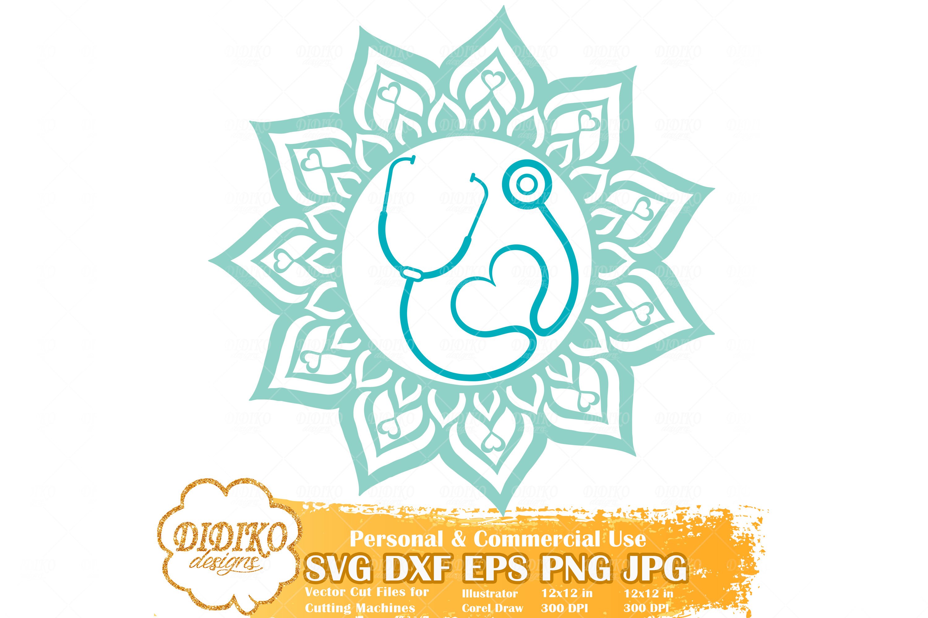 Download Layered Nurse Mandala Svg For Silhouette - SVG Layered