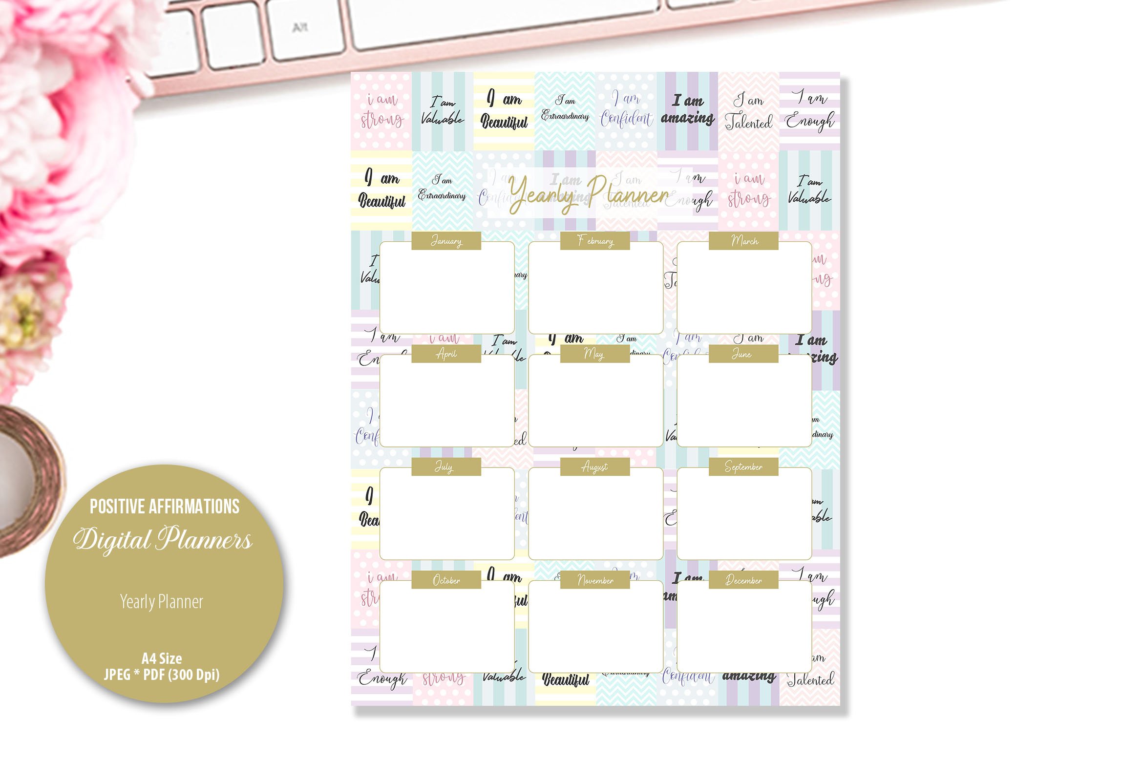 Positive Affirmations Digital Planner