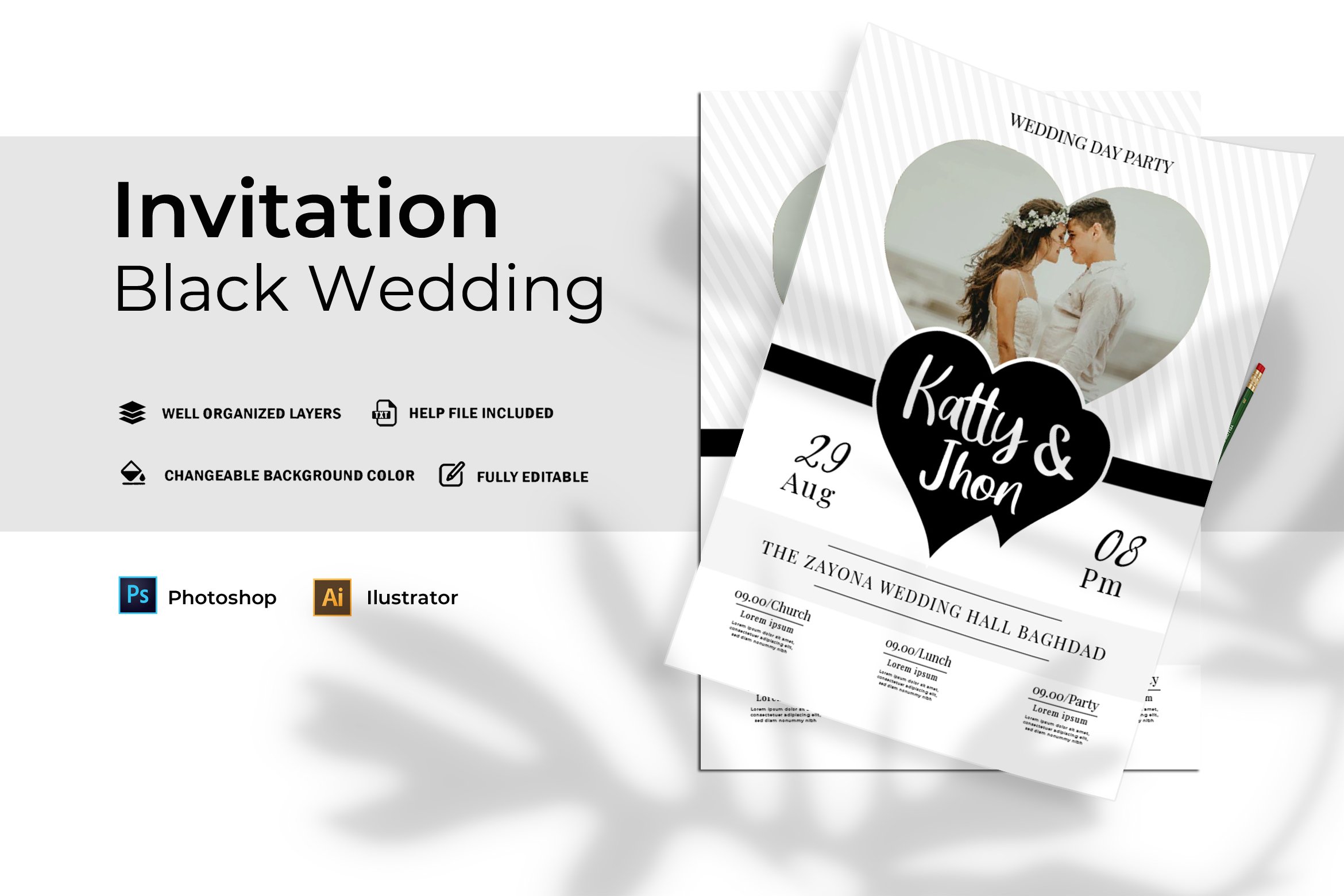 Download Black Invitation 801203 Card And Invites Design Bundles