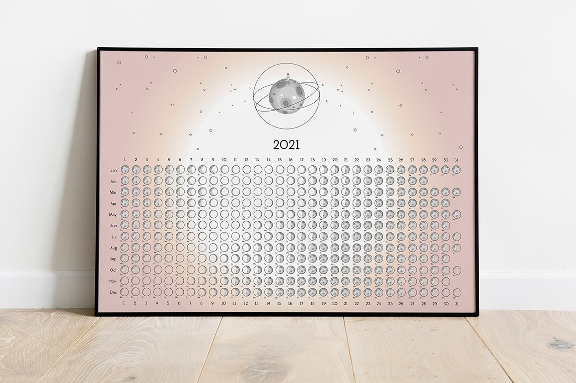Moon Calendar 2021 (537233) | Seasonal | Design Bundles