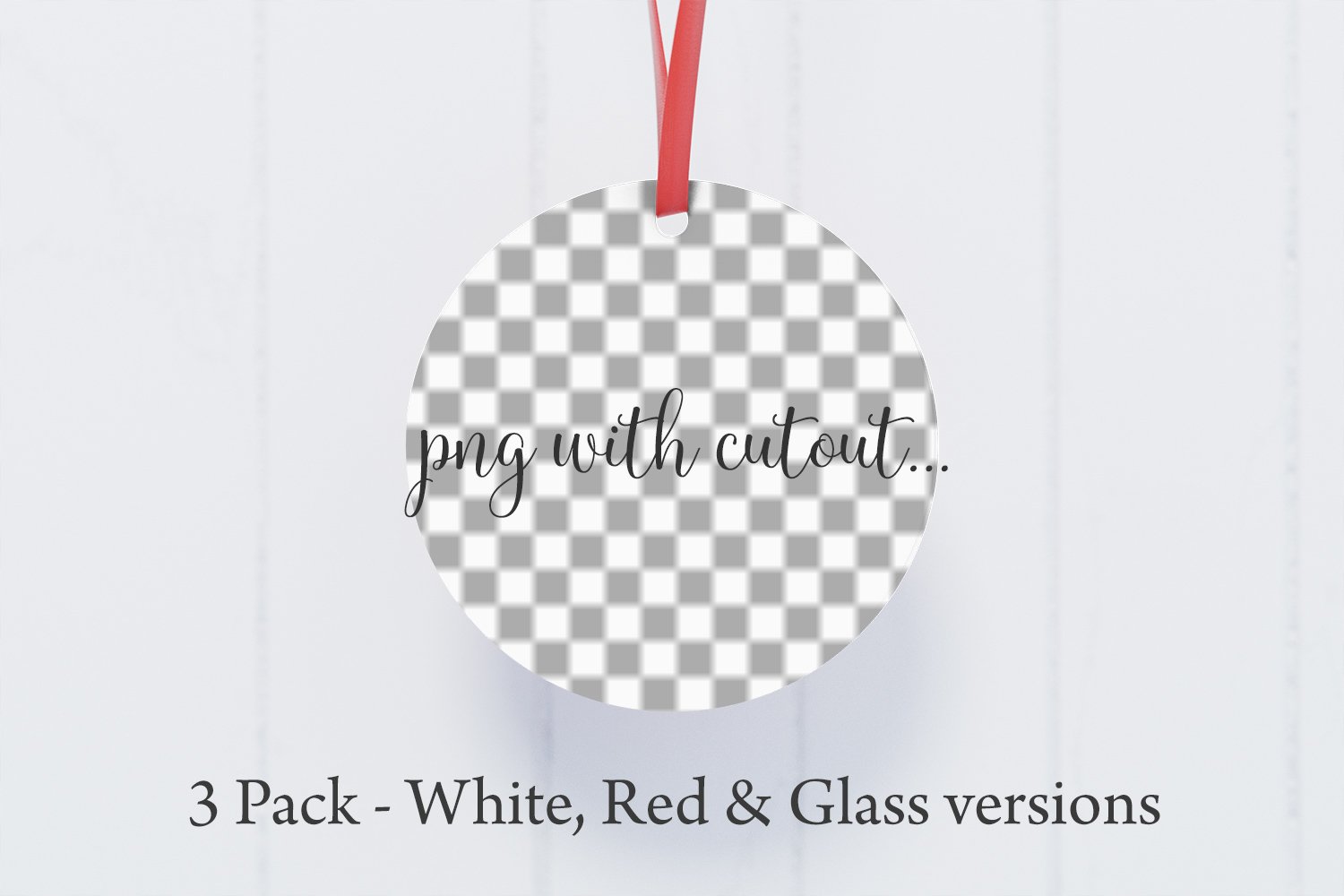 Round disc ornament mockup - 3 versions included (1046981) | Seasonal ...