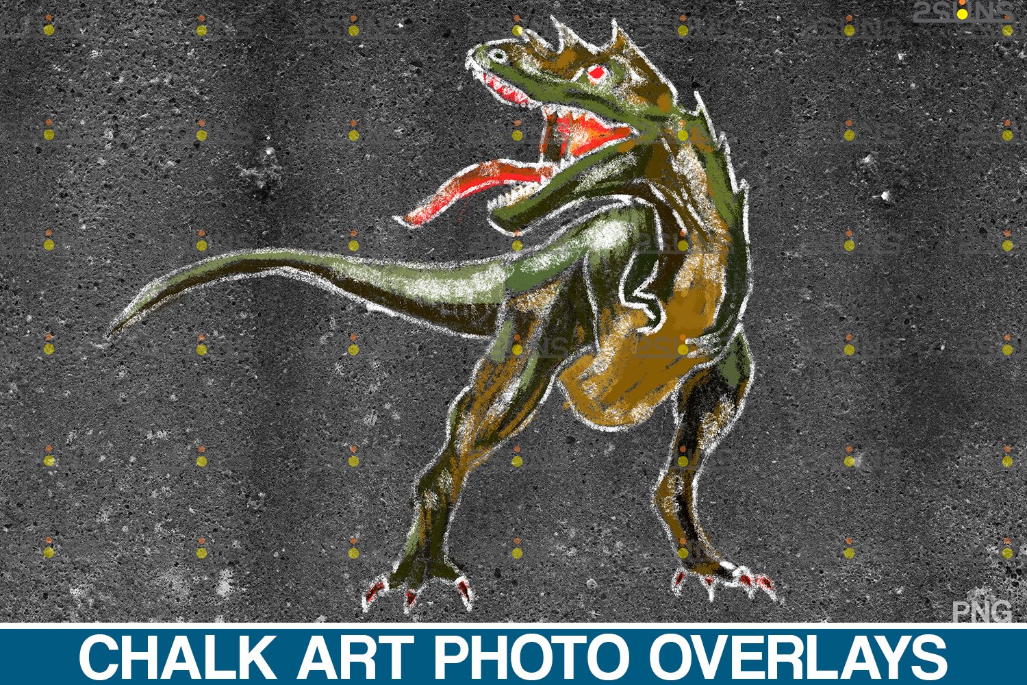 Dinosaurs Chalk art overlays, Dinosaur backdrop (649347