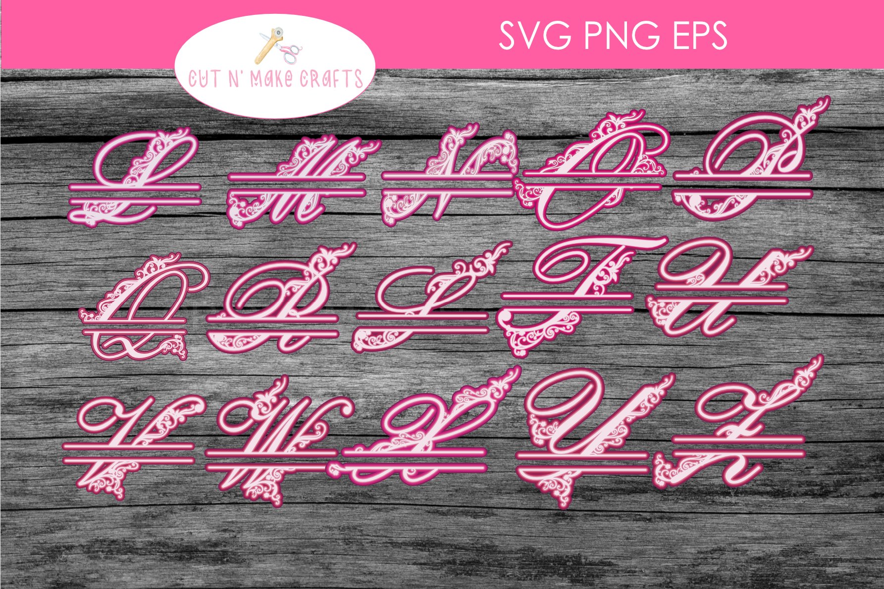 3D Monogram Layered Letter SVG Bundle