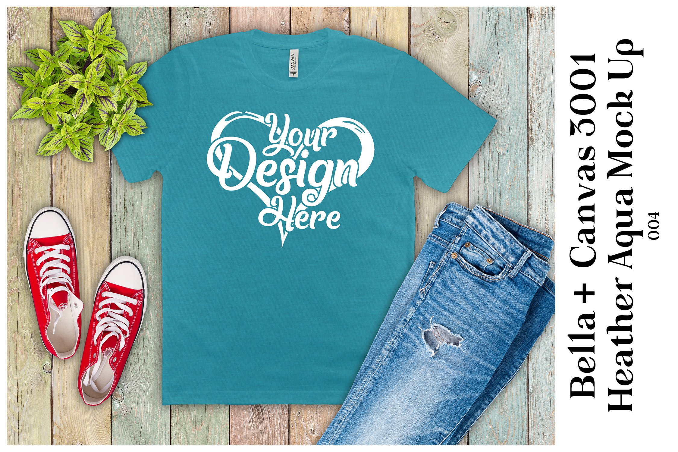 bella canvas heather aqua