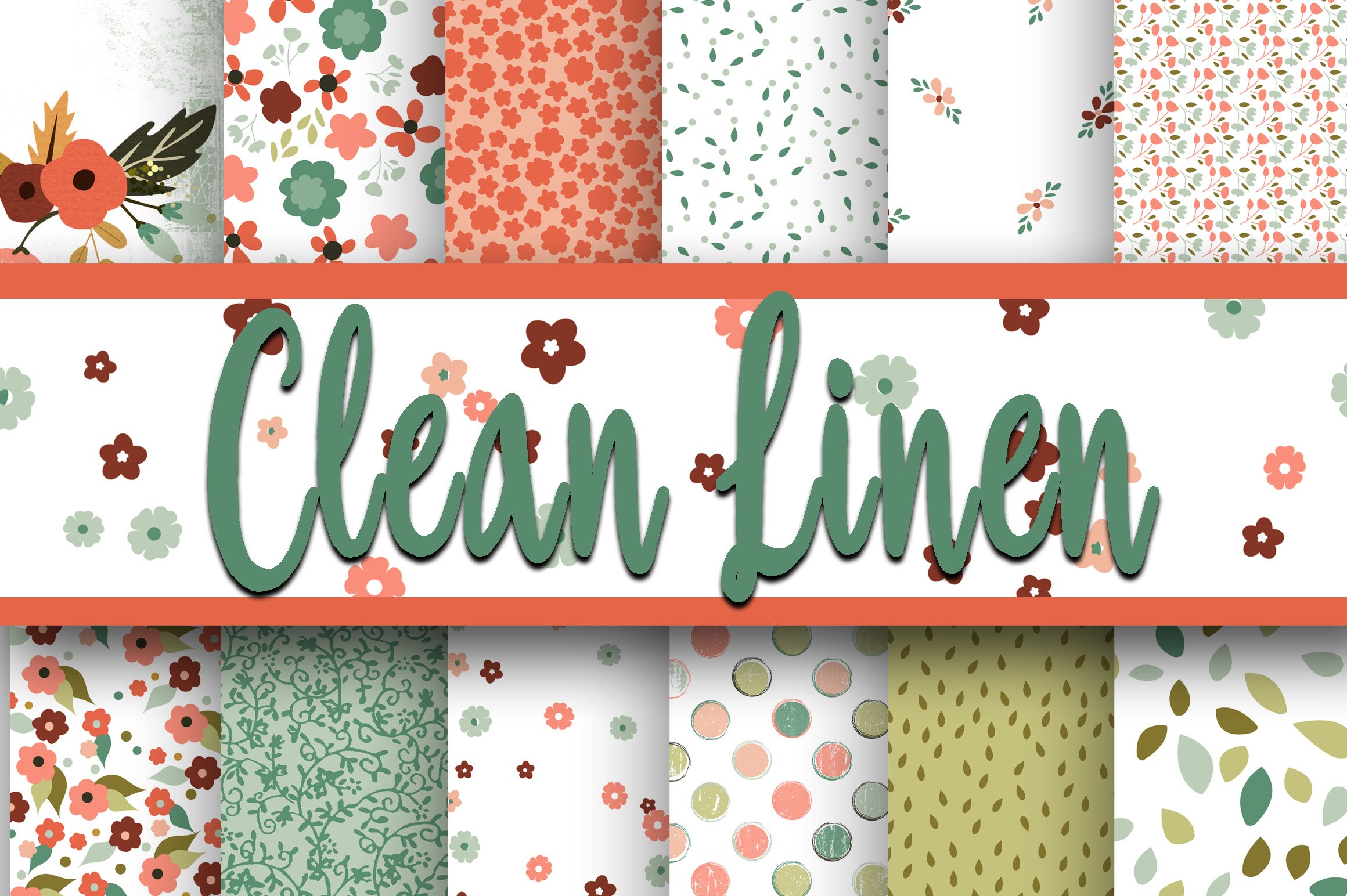 Clean Linen Digital Paper (37242) Backgrounds Design Bundles