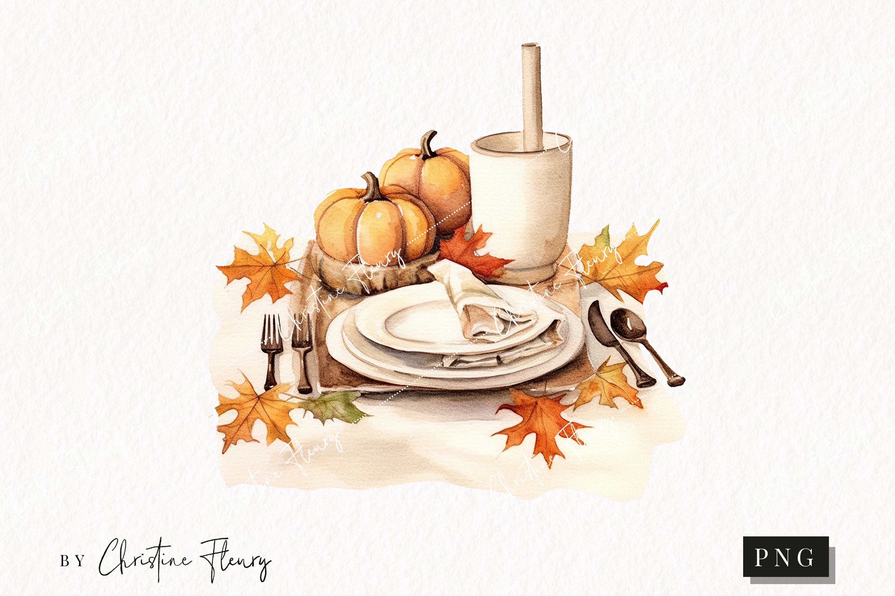 Thanksgiving Table Clipart