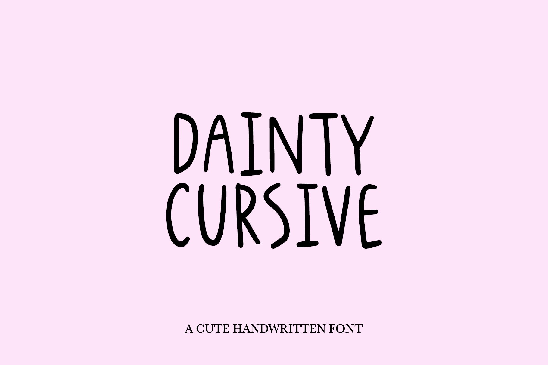 Dainty Cursive cute marker font, image size:1820x1214