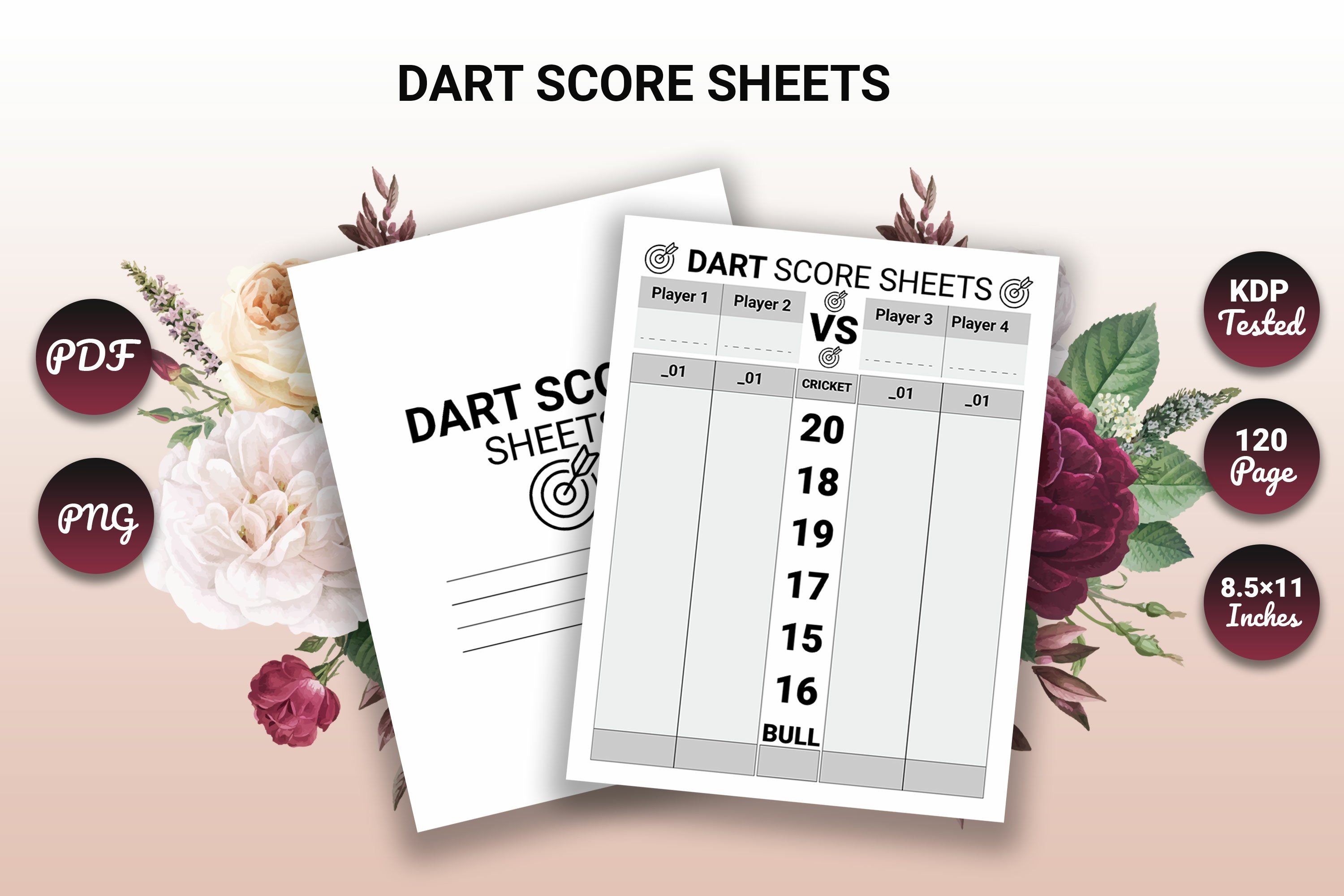 Dart Score Sheets - KDP Interior