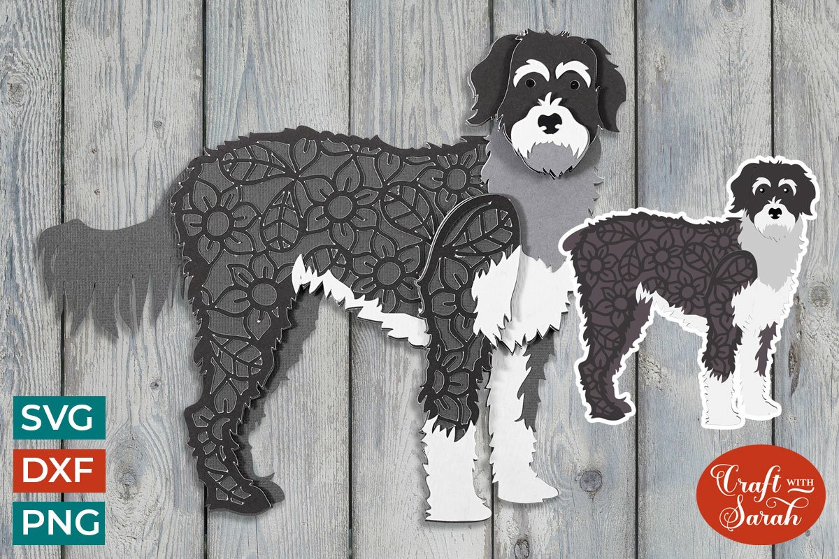 Aussiedoodle SVG Layered Aussiepoo Dog Cutting File