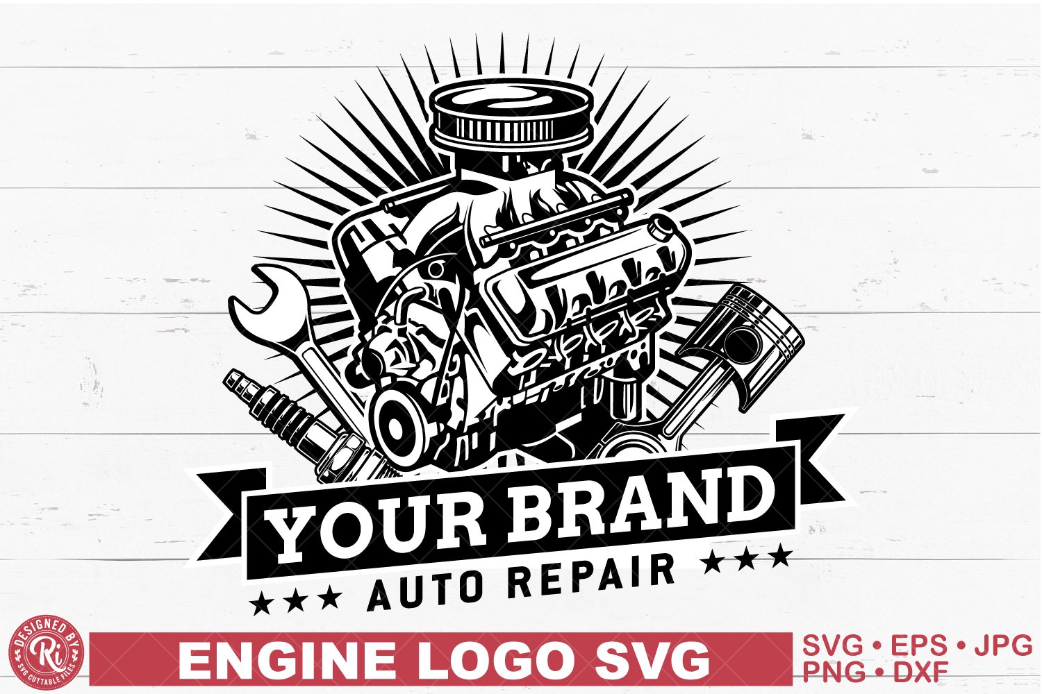 Car Engine Service Logo
