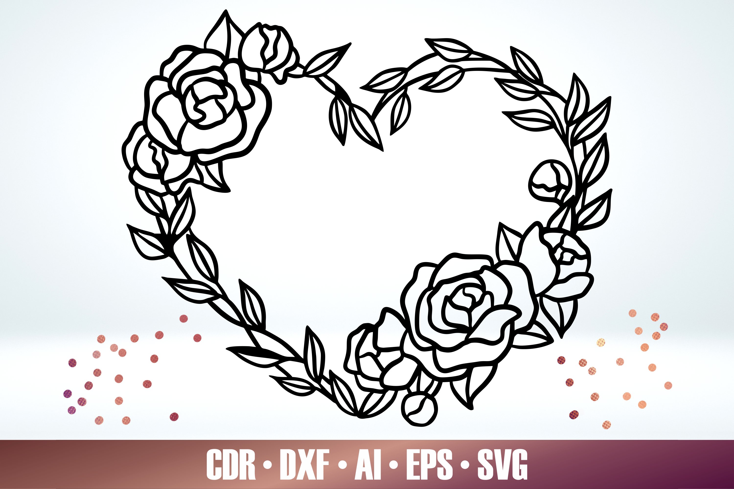 Floral heart SVG - Flowers SVG #11 (2068197) | SVGs | Design Bundles