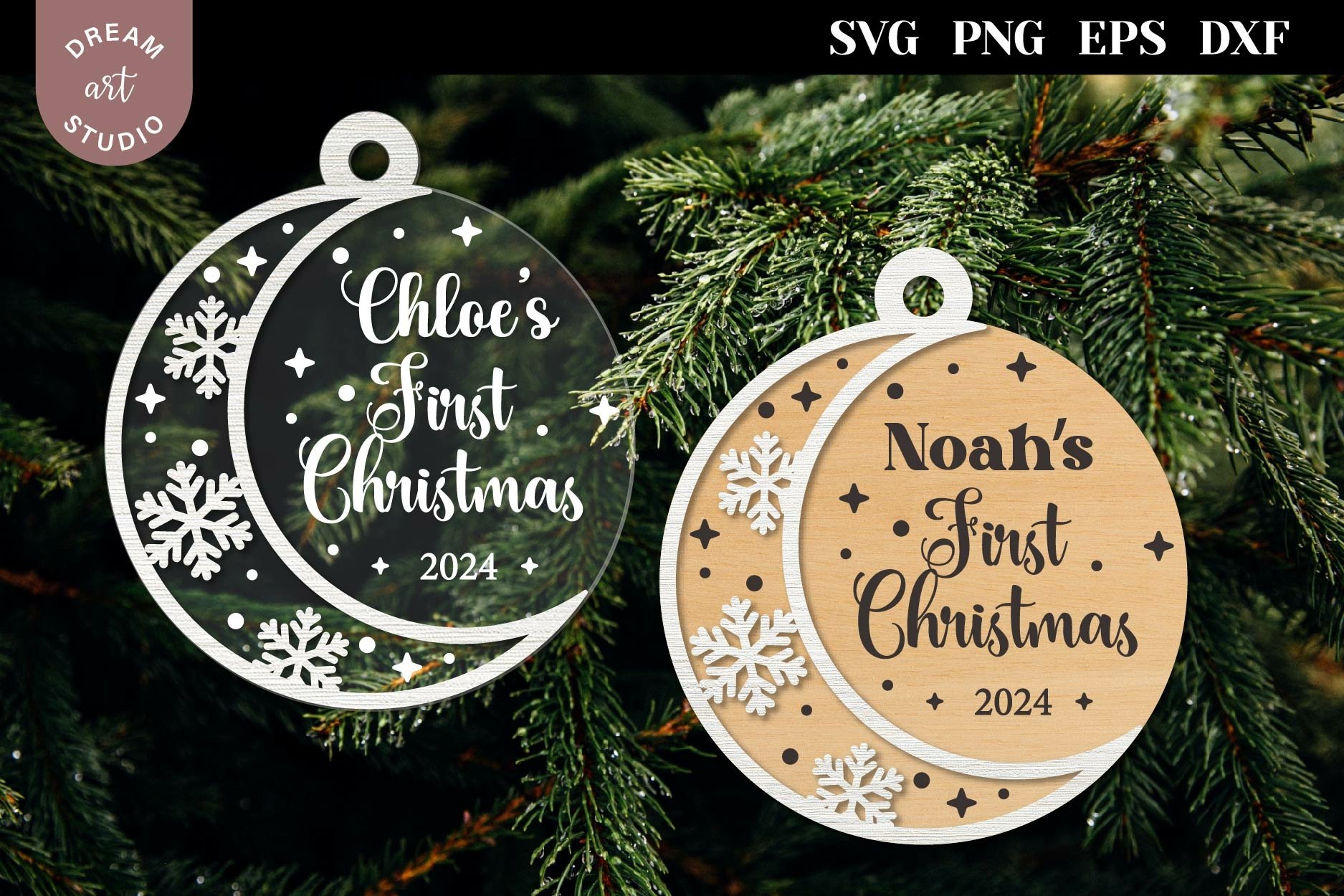 Baby first christmas ornament 2024 svg My first (1682092) baby-first-christmas-ornament-2024-svg-my-first-1682092