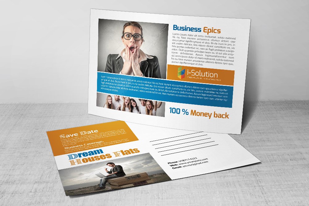 Business Marketing Postcards (61565) Card Making Design Bundles